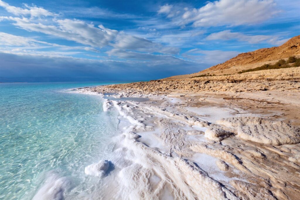 A beach at the Dead Sea