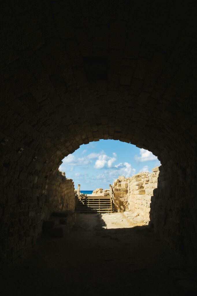 View from an Ancient Roman Ruin in Caesarea